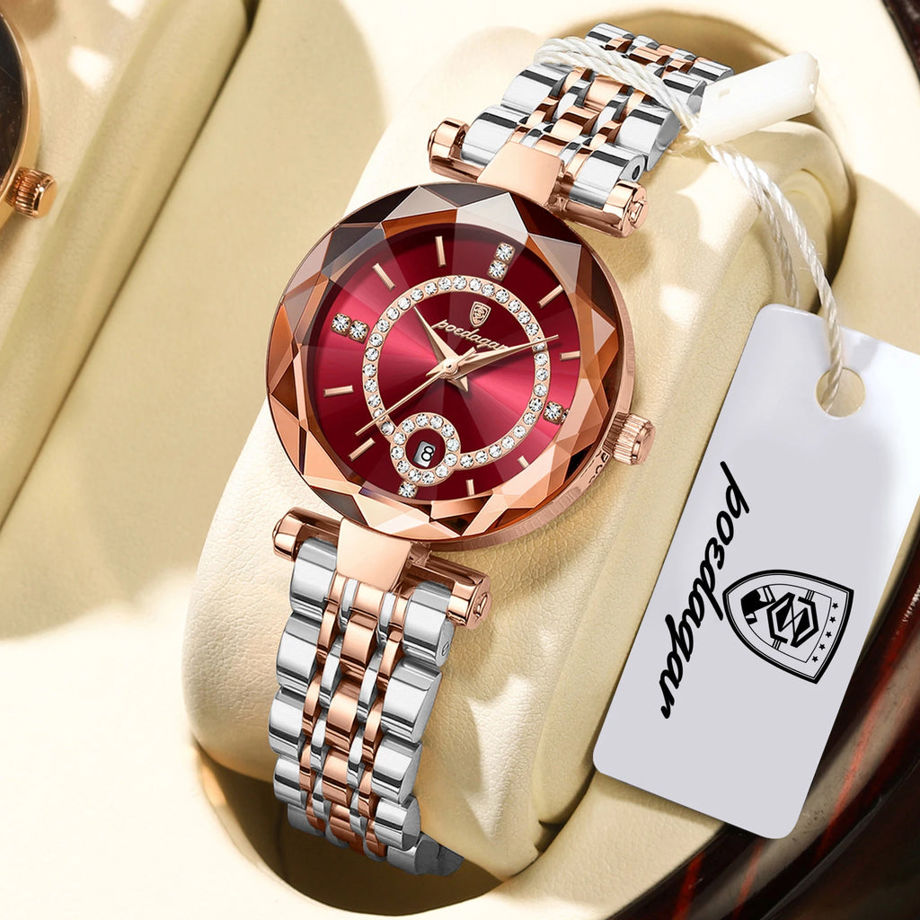 High Quality Exquisite Wristwatch for Woman Waterproof Stainless Steel Date Quartz Ladies Watch Elegant Women'S Watches
