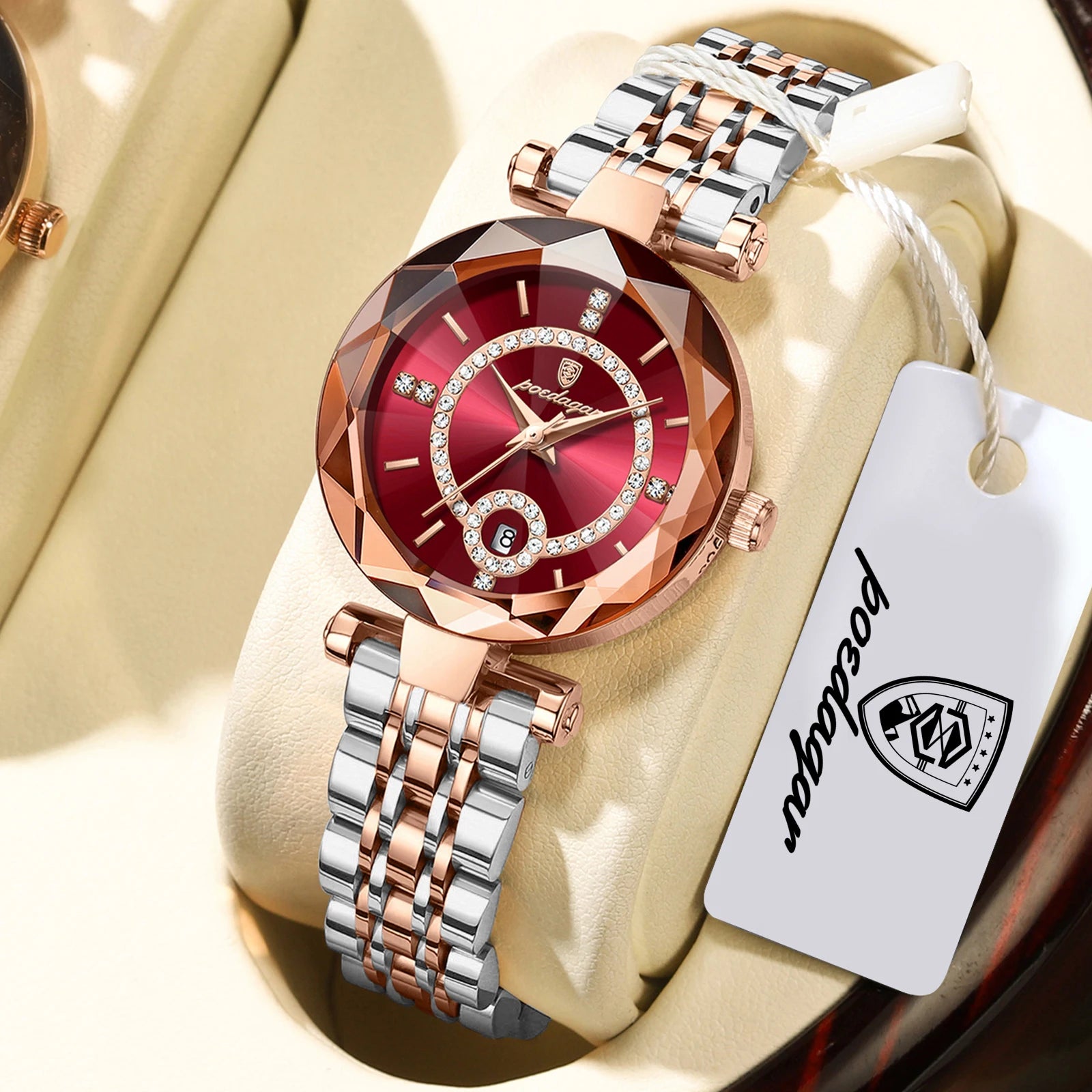 High Quality Exquisite Wristwatch for Woman Waterproof Stainless Steel Date Quartz Ladies Watch Elegant Women'S Watches