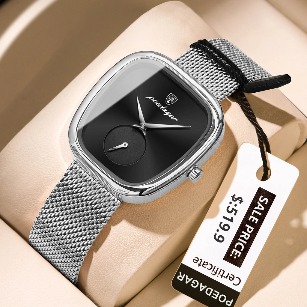 Luxury Fashion Elegant Ladies Watch Waterproof Watch for Woman Mesh Stainless Steel Quartz Women'S Watches Female Reloj