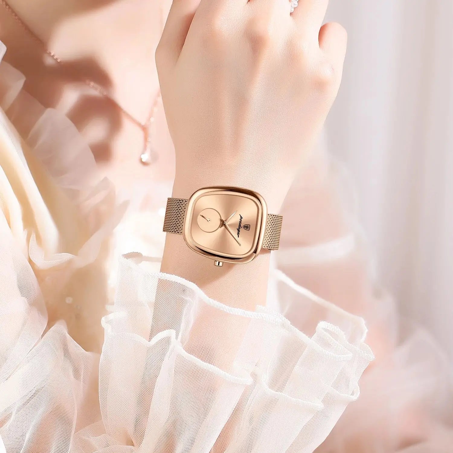 Luxury Fashion Elegant Ladies Watch Waterproof Watch for Woman Mesh Stainless Steel Quartz Women'S Watches Female Reloj