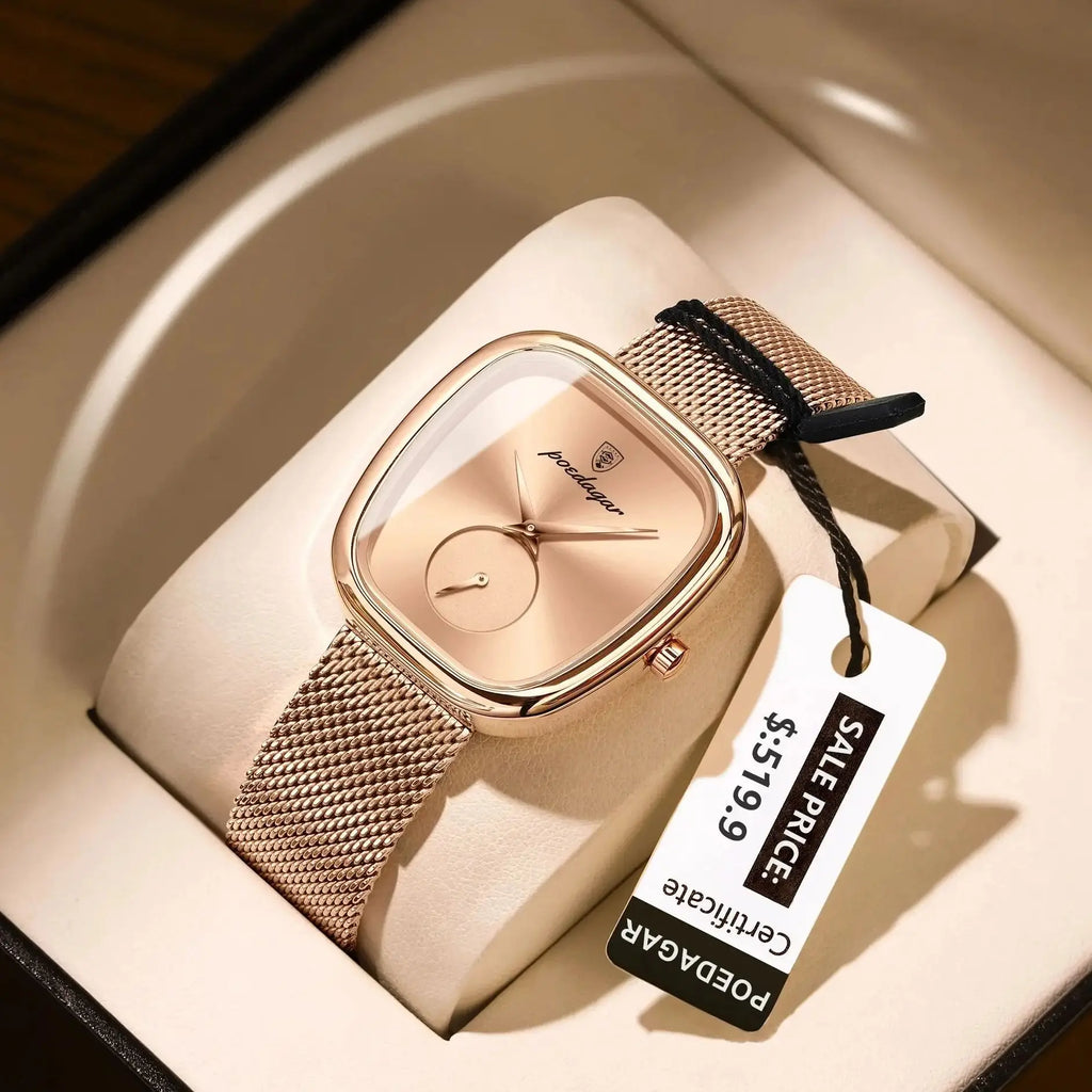 Luxury Fashion Elegant Ladies Watch Waterproof Watch for Woman Mesh Stainless Steel Quartz Women'S Watches Female Reloj
