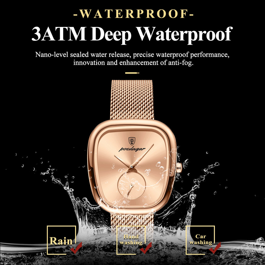 Luxury Fashion Elegant Ladies Watch Waterproof Watch for Woman Mesh Stainless Steel Quartz Women'S Watches Female Reloj