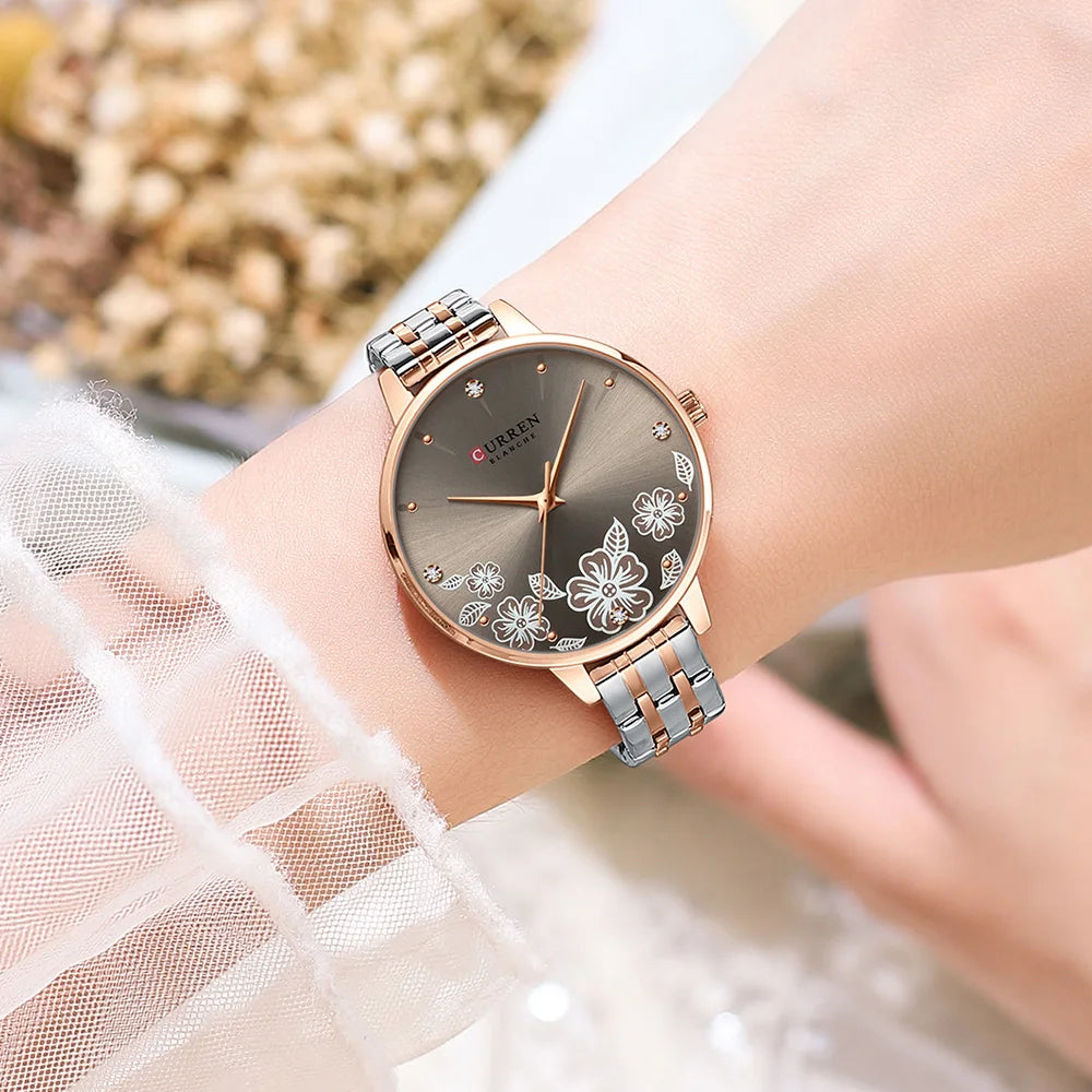 Brand Fashion Women Watches Stainless Steel Ultra Thin Quartz Watch Woman Romantic Clock Women'S Watches Montre Femme