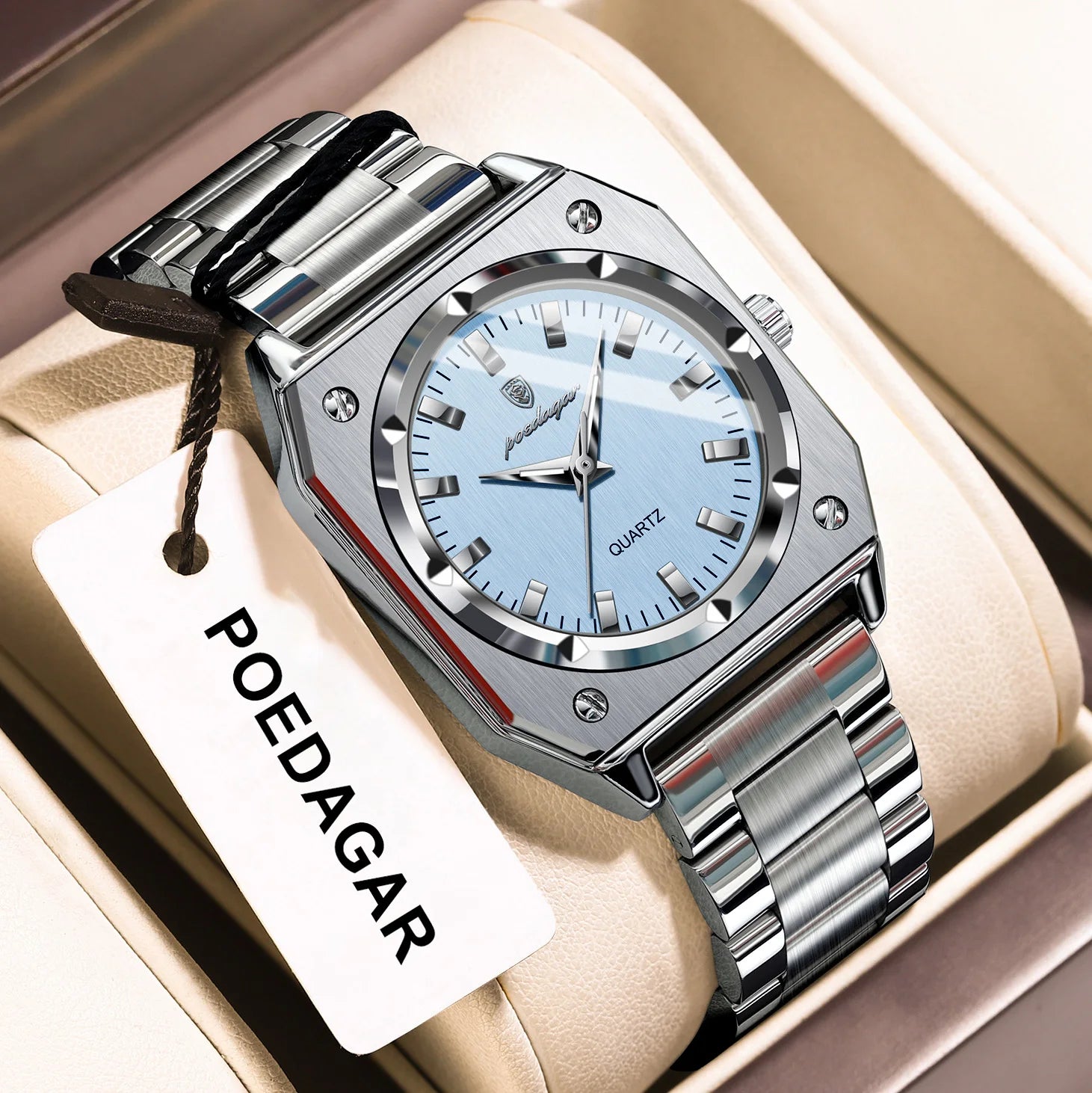 Square Luxury Ladies Watch Waterproof Stainless Steel Luminous Fashion Woman Watch Elegant Quartz Women'S Watches Reloj