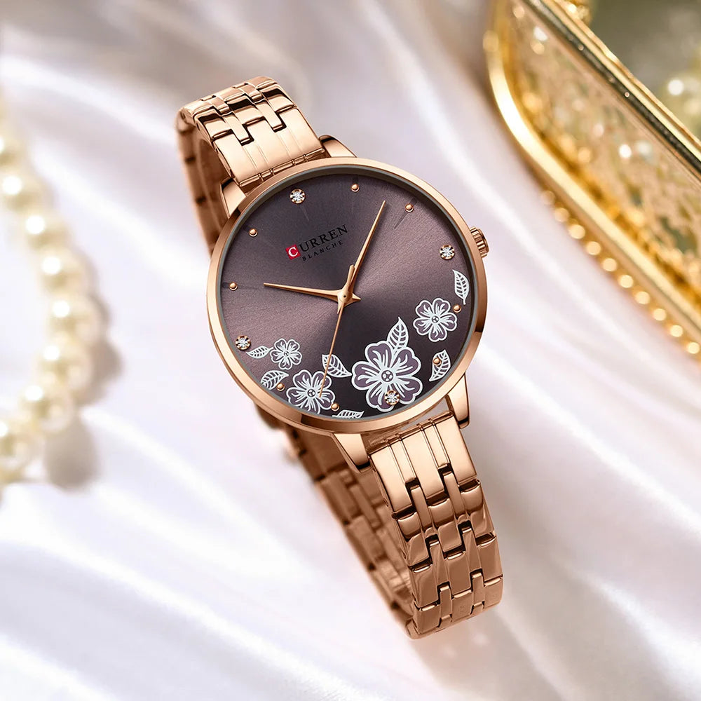Brand Fashion Women Watches Stainless Steel Ultra Thin Quartz Watch Woman Romantic Clock Women'S Watches Montre Femme