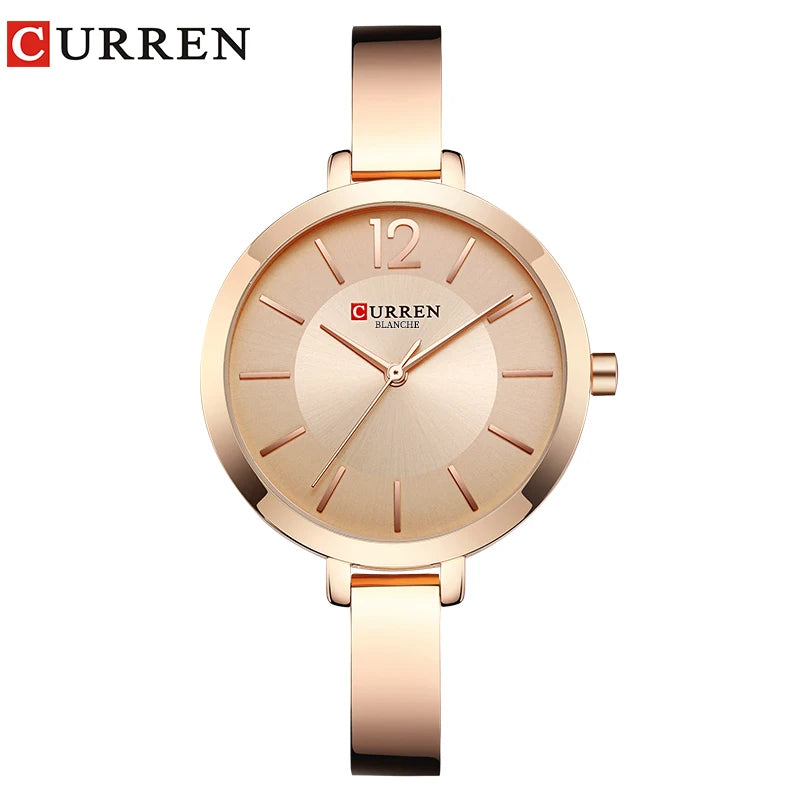 Fashion Gold Women Watches Stainless Steel Ultra Thin Quartz Watch Woman Romantic Clock Women'S Watches with Box