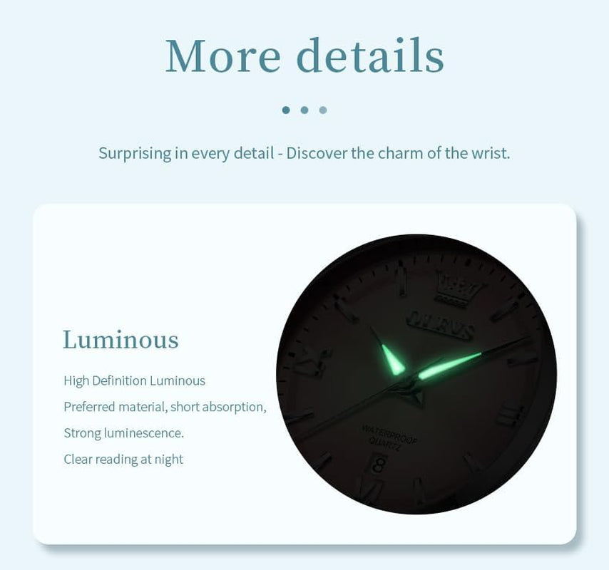 Watch Women Silver Stainless Steel Dress Analog Luminous Watch