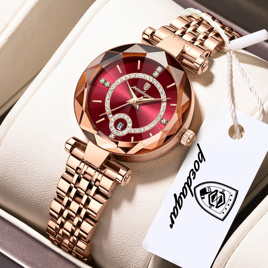 High Quality Exquisite Wristwatch for Woman Waterproof Stainless Steel Date Quartz Ladies Watch Elegant Women'S Watches
