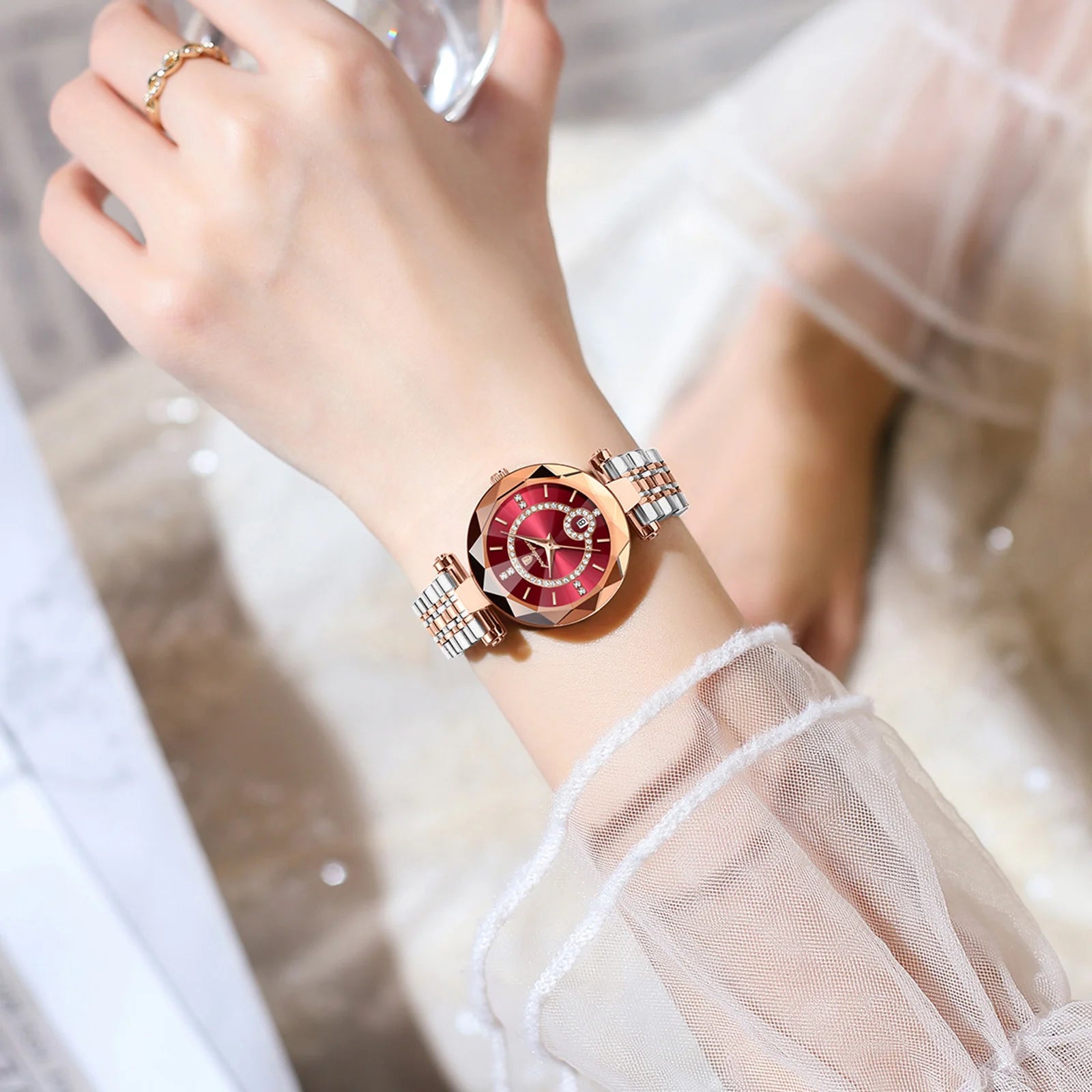 High Quality Exquisite Wristwatch for Woman Waterproof Stainless Steel Date Quartz Ladies Watch Elegant Women'S Watches
