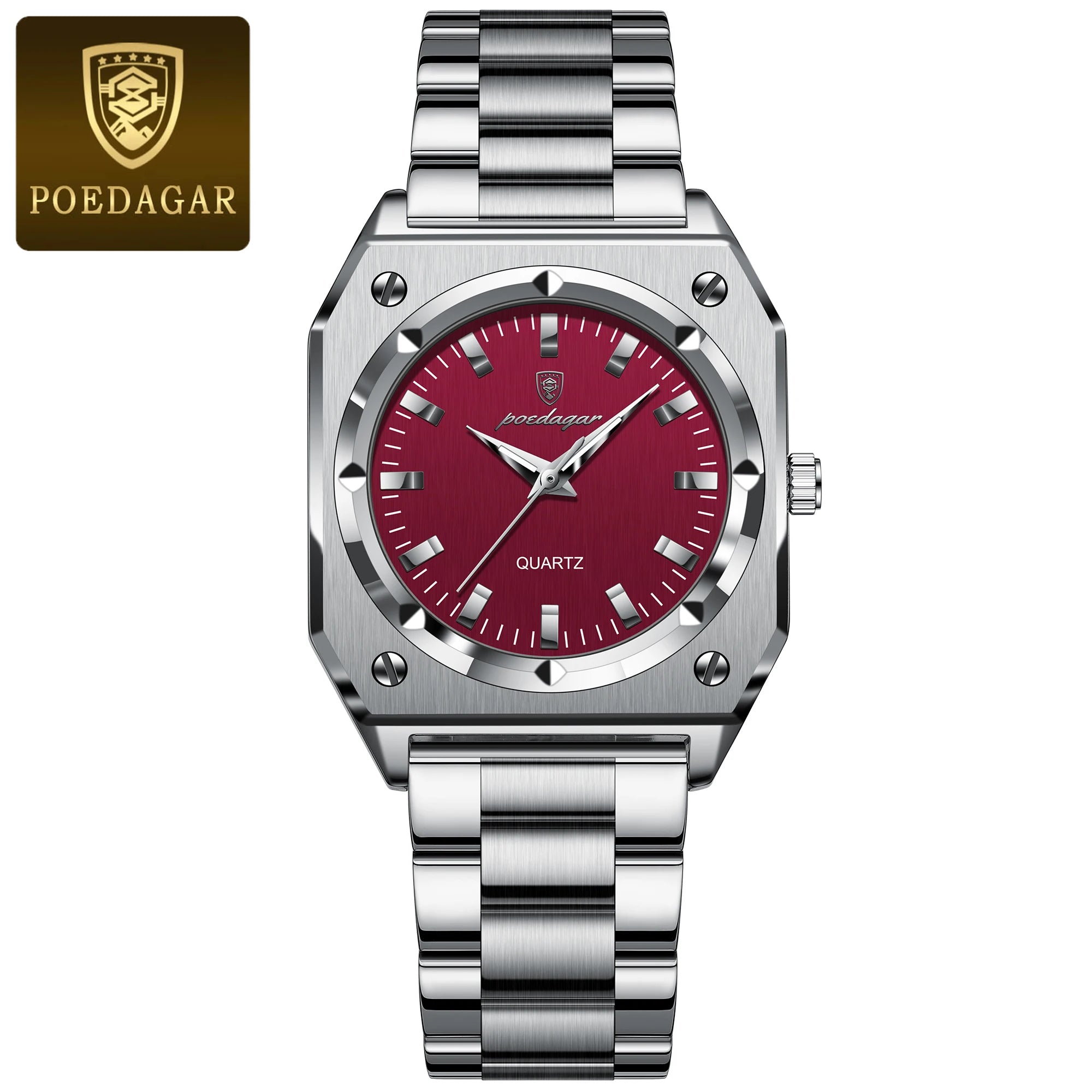 Square Luxury Ladies Watch Waterproof Stainless Steel Luminous Fashion Woman Watch Elegant Quartz Women'S Watches Reloj