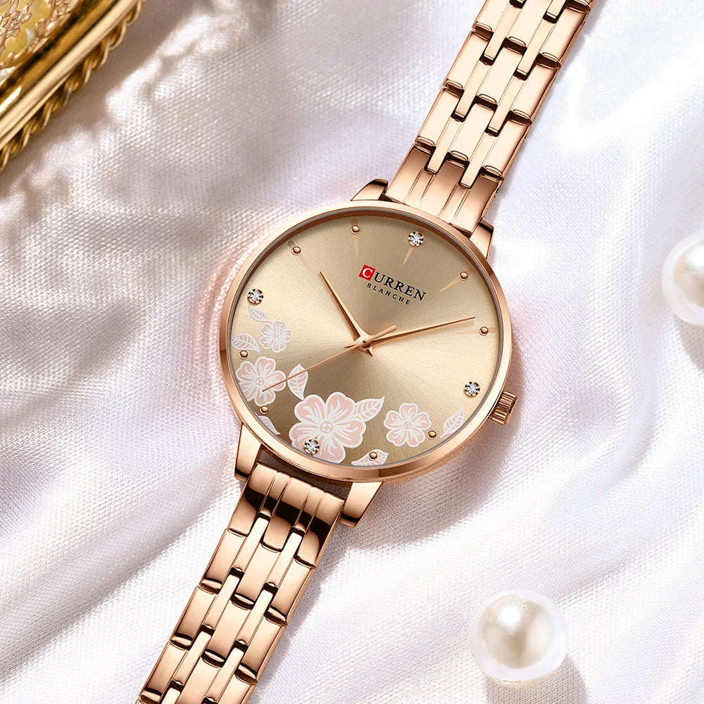Brand Fashion Women Watches Stainless Steel Ultra Thin Quartz Watch Woman Romantic Clock Women'S Watches Montre Femme